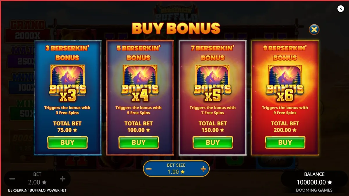 Tampilan visual slot Berserkin’ Buffalo Power Hit dengan latar belakang padang gurun yang mistis