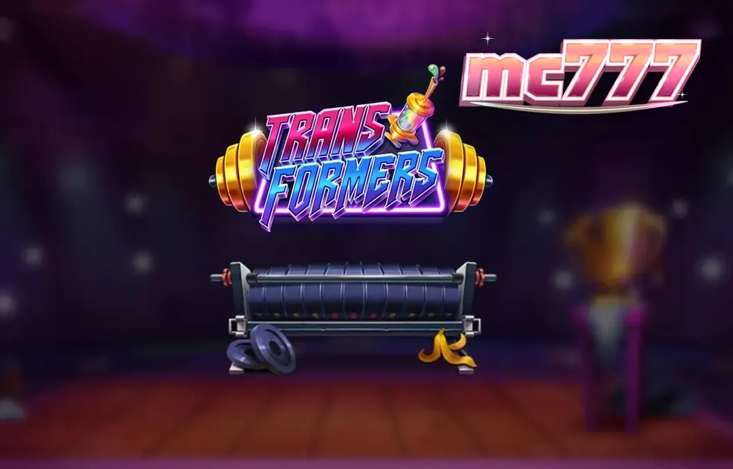 Tampilan visual slot Transformers dengan gaya neon-noir dan karakter Brosephine